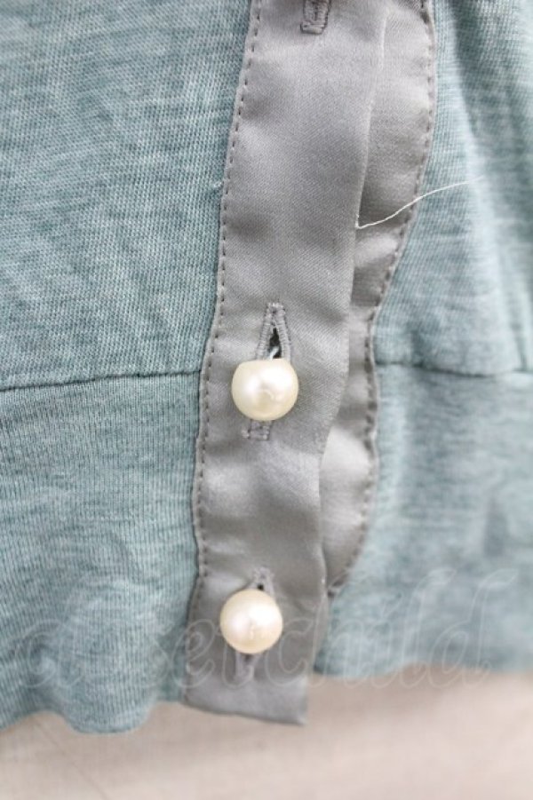 画像6: Jane Marple / フロントサテンリボンデザインカーディガン  サックスＸグレー T-25-06-09-012-JM-TO-SA-ZT019 (6)