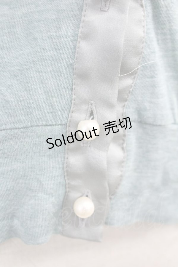 画像6: Jane Marple / フロントサテンリボンデザインカーディガン  サックスＸグレー T-25-06-09-012-JM-TO-SA-ZT019 (6)