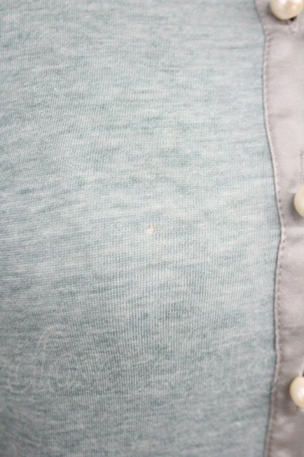 画像7: Jane Marple / フロントサテンリボンデザインカーディガン  サックスＸグレー T-25-06-09-012-JM-TO-SA-ZT019 (7)