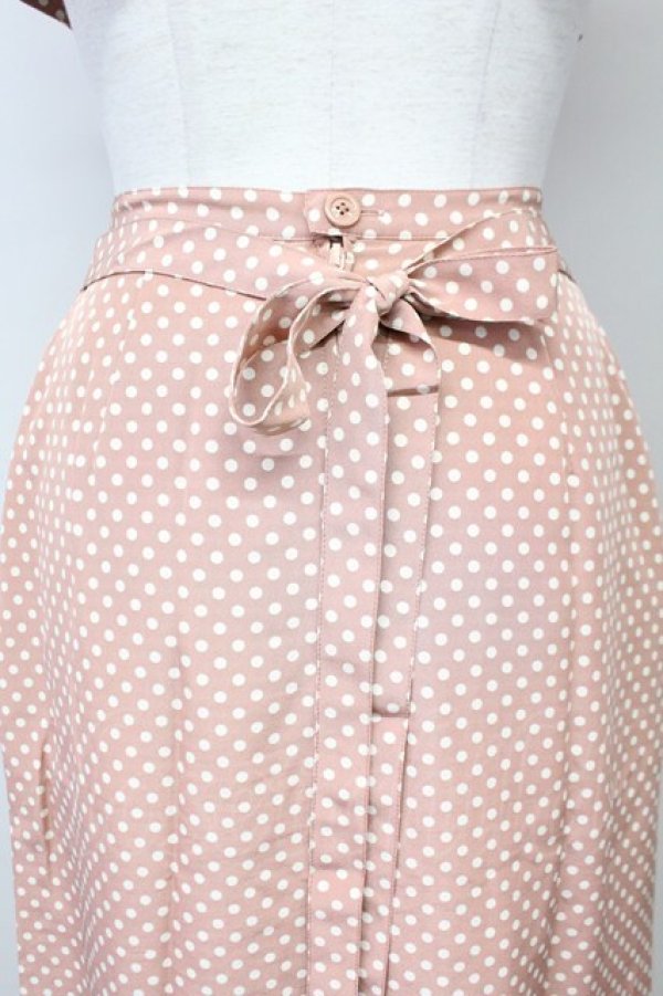 PINK HOUSE / ドット柄フリルリボンセットアップ  ピンク T-25-06-16-012-LO-BL-SA-ZT247 PINK HOUSE / ドット柄フリルリボンセットアップ ピンク T-25-06