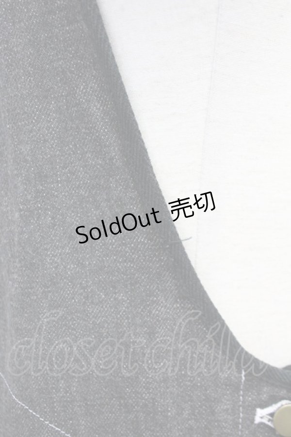 画像7: PINK HOUSE / ポケットステッチデニムジャンパースカート  ブラック T-25-06-16-014-LO-OP-SA-ZT257 (7)