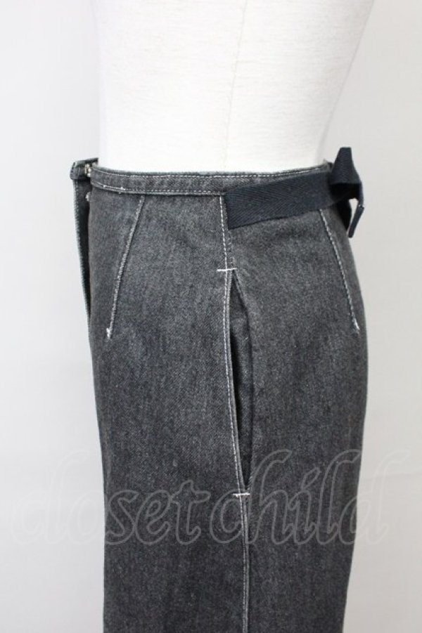 画像3: PINK HOUSE / 金ボタンデニムスカート  ブラック T-25-06-16-015-LO-SK-SA-ZT247 (3)