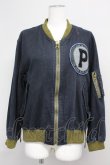 画像1: PINK HOUSE / Pワッペンブルゾン  ネイビー T-25-06-16-002-LO-JA-SA-ZT268 (1)