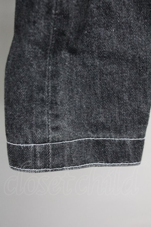 画像6: PINK HOUSE / ノーカラーデニムジャケット  ブラック T-25-06-16-003-LO-JA-SA-ZT268 (6)