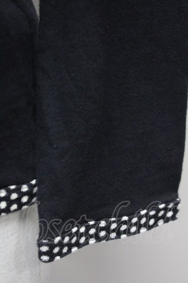 画像3: INGEBORG / 金ボタンジャケット風カットカーディガン  ブラック T-25-06-16-004-LO-OP-SA-ZT268 (3)