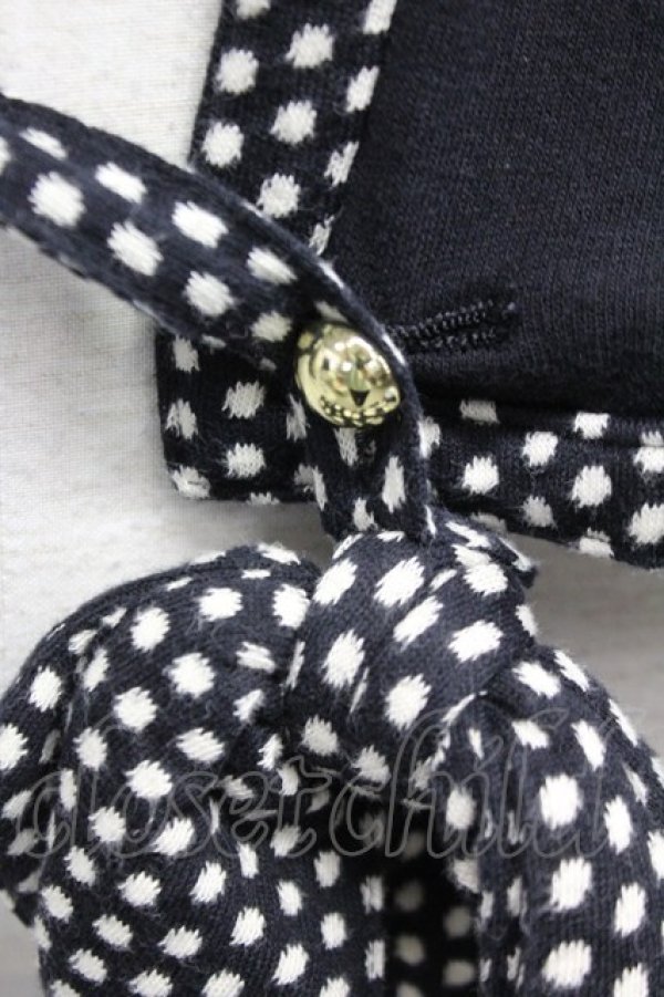 画像5: INGEBORG / 金ボタンジャケット風カットカーディガン  ブラック T-25-06-16-004-LO-OP-SA-ZT268 (5)