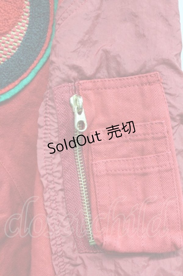 画像4: PINK HOUSE / Pワッペン&ビッグPプリントブルゾン  レッド T-25-06-16-008-LO-JA-SA-ZT259 (4)