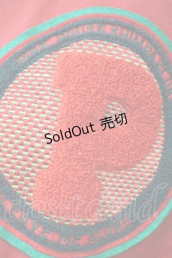 画像10: PINK HOUSE / Pワッペン&ビッグPプリントブルゾン  レッド T-25-06-16-008-LO-JA-SA-ZT259 (10)