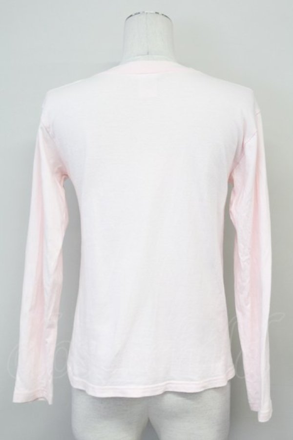 画像2: Nile Perch / スノーホワイトパッチ長袖Tシャツ 150 ピンク T-25-06-21-007-LO-TS-SA-ZT373 (2)