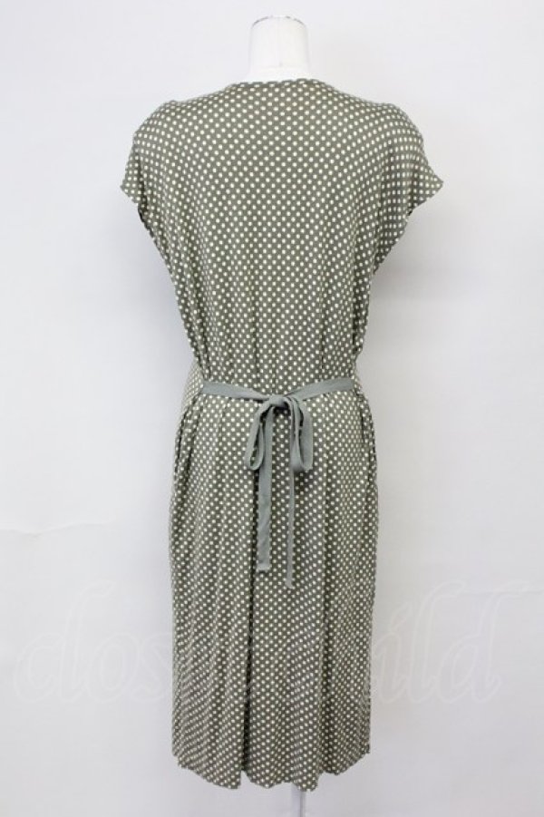 画像2: PINK HOUSE / ドット柄2つリボン&フリルノースリーブワンピース  グレー T-25-06-21-012-LO-OP-SA-ZT373 (2)