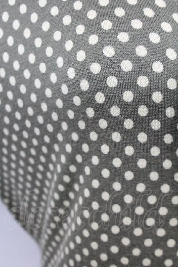 画像4: PINK HOUSE / ドット柄2つリボン&フリルノースリーブワンピース  グレー T-25-06-21-012-LO-OP-SA-ZT373 (4)