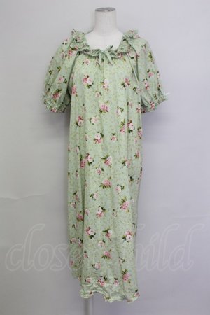 画像: PINK HOUSE / ブロッサムローズプリントミディワンピース  ハッカ T-25-06-23-005-LO-OP-SA-ZT