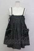 画像1: Candy Stripper / DENIM MINI ONE-PIECE 2 黒デニム T-25-06-23-007-PU-OP-SA-ZT (1)