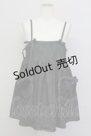 画像: Candy Stripper / DENIM MINI ONE-PIECE 2 黒デニム T-25-06-23-007-PU-OP-SA-ZT