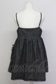 画像2: Candy Stripper / DENIM MINI ONE-PIECE 2 黒デニム T-25-06-23-007-PU-OP-SA-ZT (2)