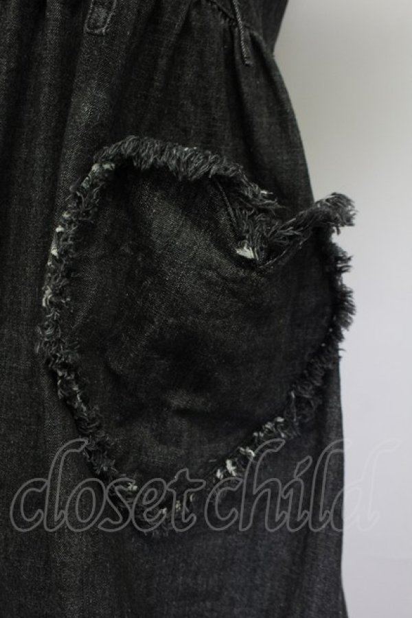 画像3: Candy Stripper / DENIM MINI ONE-PIECE 2 黒デニム T-25-06-23-007-PU-OP-SA-ZT (3)