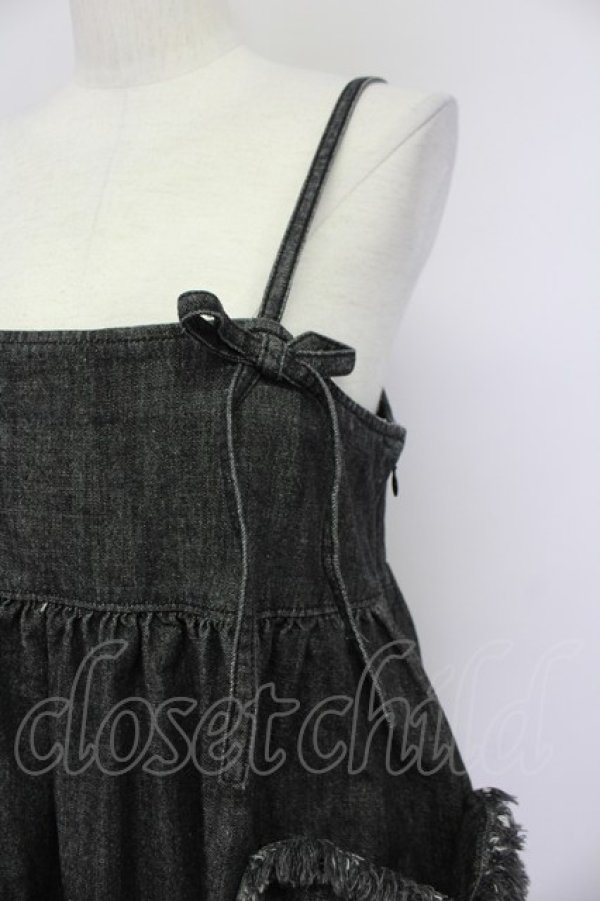 画像4: Candy Stripper / DENIM MINI ONE-PIECE 2 黒デニム T-25-06-23-007-PU-OP-SA-ZT (4)