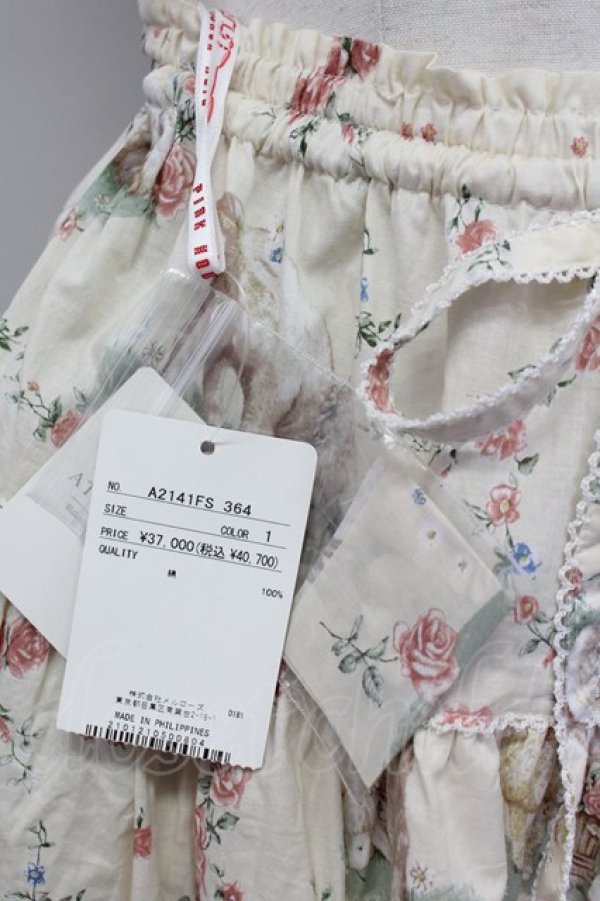 画像7: PINK HOUSE / ひつじプリントスカート  アイボリー T-25-06-23-009-LO-SK-SA-ZS (7)