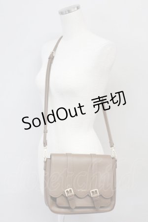画像: m petit by misako / スカラップショルダーバッグ  ブラウン T-25-06-27-003-LO-BG-OW-ZT-K016