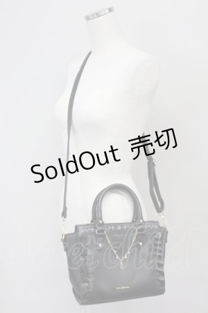 画像: axes femme / チャーム付きミニショルダー  クロ T-25-06-27-006-AX-BG-IG-ZT171