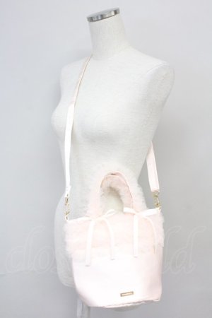 画像: Maison de FLEUR / チュールフリルハンドル2Wayトートバッグ  ピンク T-25-06-27-010-LO-BG-IG-ZT