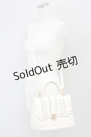 画像: axes femme / スカラＸフリルフラップバッグ  アイボリー T-25-06-27-002-AX-BG-IG-ZT-K016