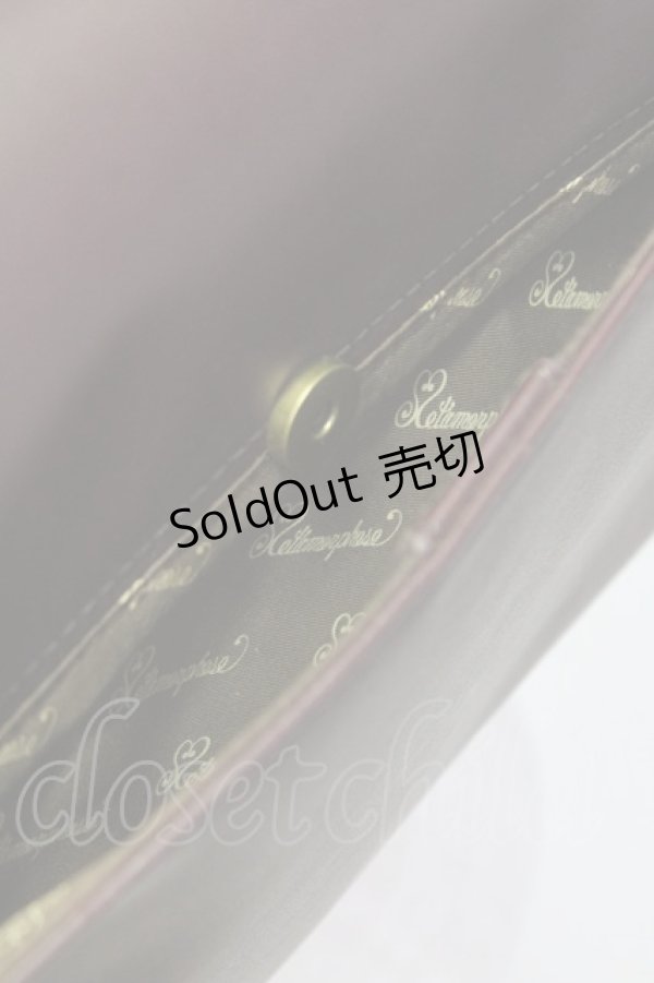 画像4: metamorphose / エンブレム刺繍ポシェット  ブラウン T-25-06-28-006-ME-BG-IG-ZT171 (4)