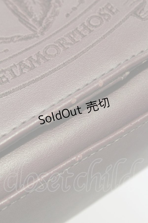 画像7: metamorphose / エンブレム刺繍ポシェット  ブラウン T-25-06-28-006-ME-BG-IG-ZT171 (7)