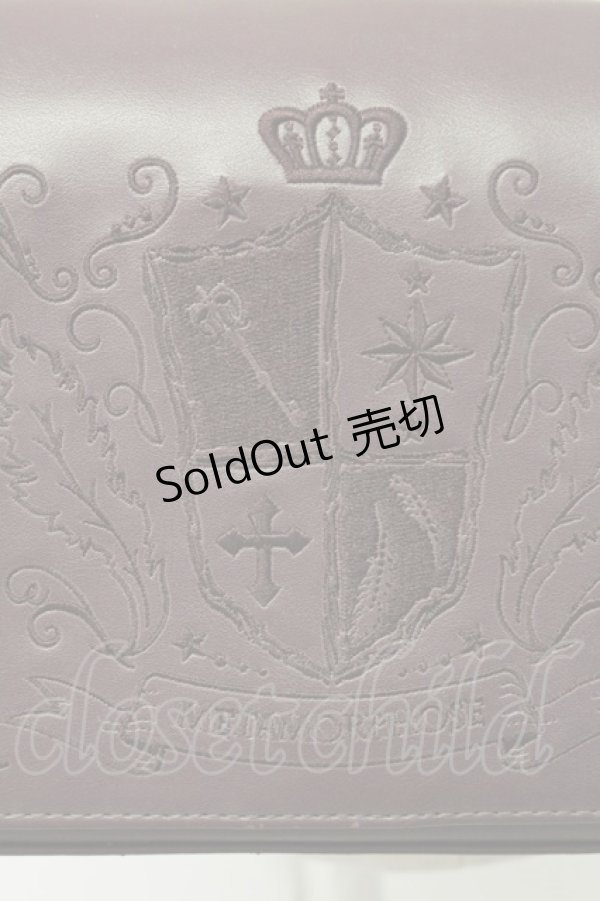 画像8: metamorphose / エンブレム刺繍ポシェット  ブラウン T-25-06-28-006-ME-BG-IG-ZT171 (8)