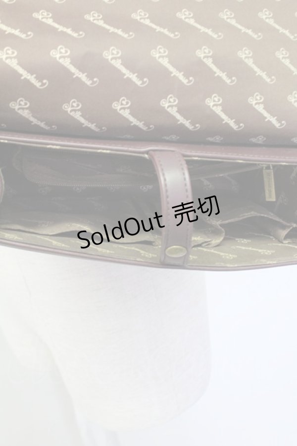 画像12: metamorphose / エンブレム刺繍ポシェット  ブラウン T-25-06-28-006-ME-BG-IG-ZT171 (12)