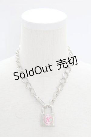 画像: SEX POT ReVeNGe / 南京錠ネックレス  シルバー×ピンク T-25-06-30-003-SP-AC-IG-ZT