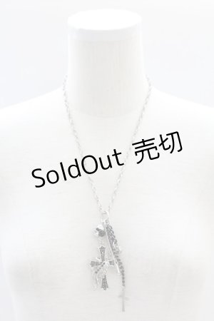 画像: SEX POT ReVeNGe / クロスセーフティーピンネックレス  シルバー T-25-06-30-005-SP-AC-IG-ZT
