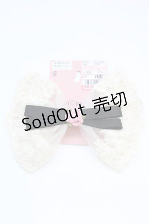 画像: m petit by misako / AMレースバレッタ  シロ T-25-06-30-014-LO-AC-YM-ZT