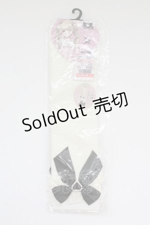 画像: イモちゃんコラボ / CSラッセルリボンクルーソックス 23-25 シロ T-25-06-30-021-0-SH-YM-ZT433