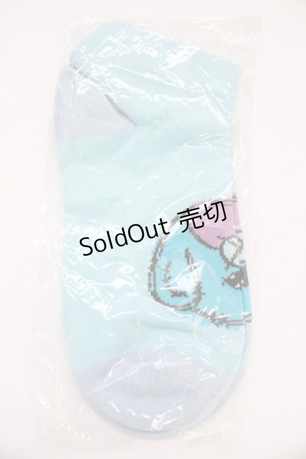 画像1: NieR CLOTHING / 靴下  ONEくん サックス T-25-06-30-023-PU-ZA-IG-ZT168-F006 (1)