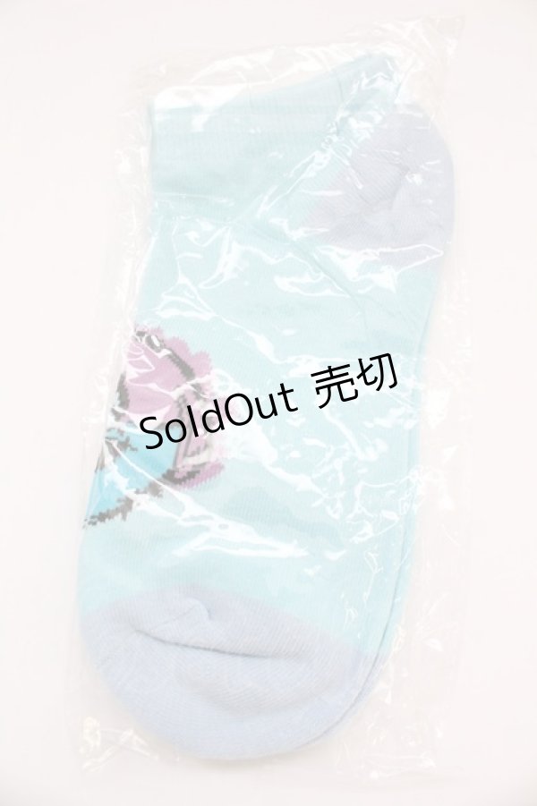 画像2: NieR CLOTHING / 靴下  ONEくん サックス T-25-06-30-023-PU-ZA-IG-ZT168-F006 (2)