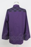 画像2: AXES-X / 矢羽根PT&桔梗刺繍シャツ L パープル T-25-07-02-022-LO-BL-SA-ZI (2)