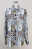 画像1: AXES-X / パッチワーク柄シャツ M ベージュ T-25-07-02-023-LO-BL-SA-ZI (1)