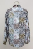 画像2: AXES-X / パッチワーク柄シャツ M ベージュ T-25-07-02-023-LO-BL-SA-ZI (2)