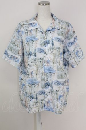 画像: axes femme / リゾートヘリテージメンズシャツ M ブルー T-25-07-02-005-AX-BL-SA-ZT