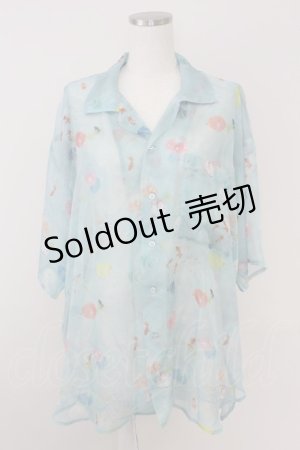 画像: AXES-X / 縁日水風船ptシャツ M ブルー T-25-07-02-007-LO-BL-SA-ZI