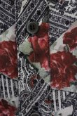 画像5: axes femme / チェック×ローズ七分シャツ M レッド T-25-07-02-020-AX-BL-SA-ZI (5)