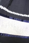 画像4: axes femme / バイカラープリーツスカート  黒Ｘ白Ｘ紺 T-25-07-05-018-AX-SK-SA-ZI (4)