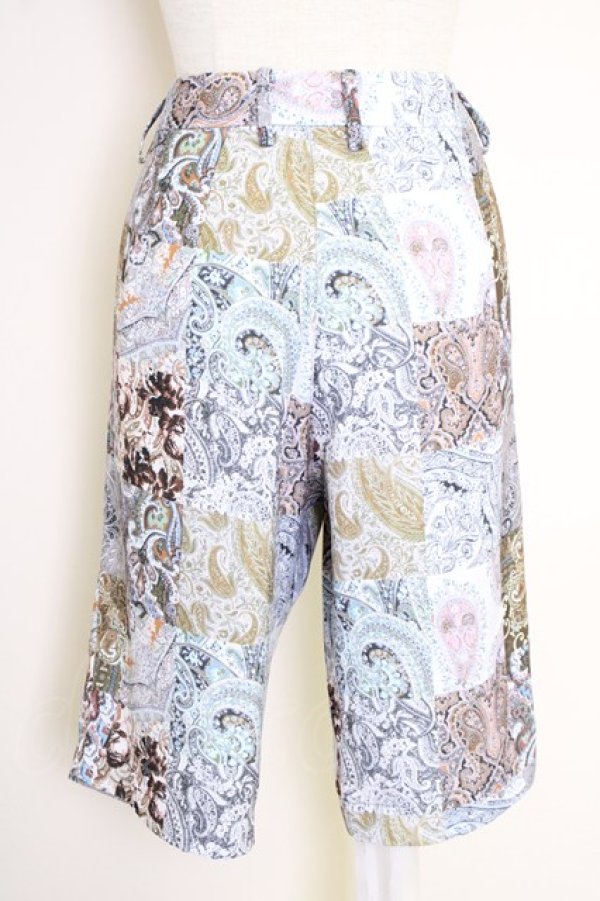 画像2: AXES-X / パッチワーク柄ショートパンツ M ベージュ T-25-07-05-019-LO-PA-SA-ZI (2)