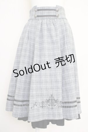 画像: axes femme / ハイウエストチェック柄スカート  グレーチェック T-25-07-05-012-AX-SK-SA-ZI