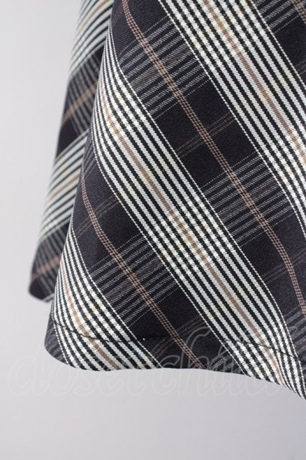 画像3: evelyn / タータンチェックノースリーブワンピース  黒チェック T-25-07-08-017-LO-OP-SA-ZT414 (3)