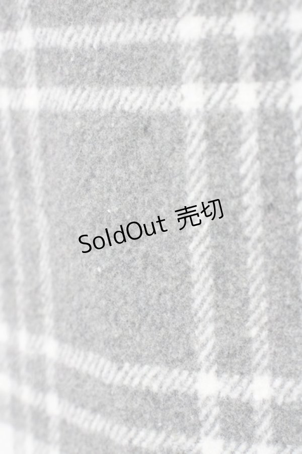 画像4: evelyn / チェックノースリーブワンピース  グレーＸ白チェック T-25-07-08-018-LO-OP-SA-ZT350 (4)