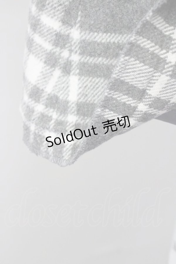 画像5: evelyn / チェックノースリーブワンピース  グレーＸ白チェック T-25-07-08-018-LO-OP-SA-ZT350 (5)