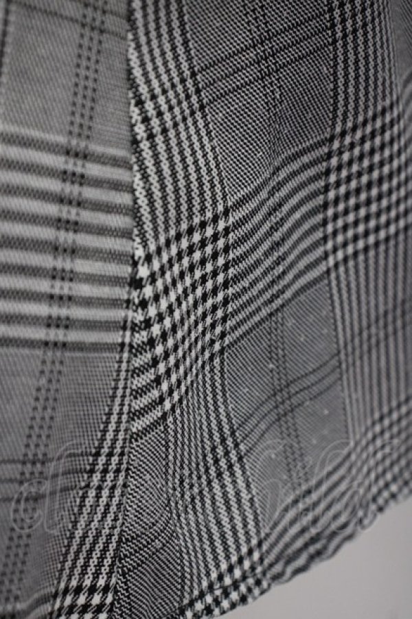 画像4: Ank Rouge / フリル襟チェックワンピース  グレーチェックＸ白 T-25-07-08-019-CA-OP-SA-ZT350 (4)