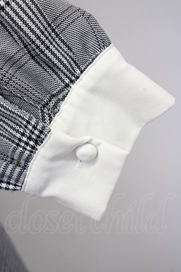 画像6: Ank Rouge / フリル襟チェックワンピース  グレーチェックＸ白 T-25-07-08-019-CA-OP-SA-ZT350 (6)